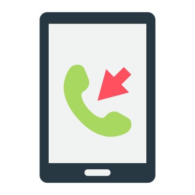 Gelen arama düz simgesi, Web sitesi ve bize başvurun