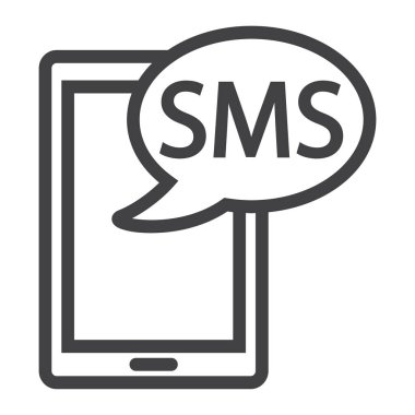 SMS satırı simgesi, Web sitesi ve bize başvurun