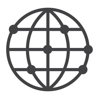 Dünya çapında satırı simgesi, Küre ve Web sitesi