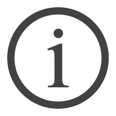 Hattı bilgi işareti simgesi, bilgi ve Web sitesi