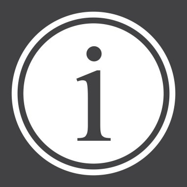 Bilgi işareti katı simgesi, bilgi ve Web sitesi