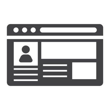 Hesap katı simgesi, sosyal medya ve Web sitesi