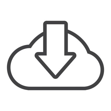 Bulut indir satırı simgesi, seo ve Web sitesi