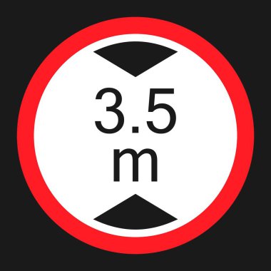 Sınırlayıcı yükseklik yasak işareti simgesi düz