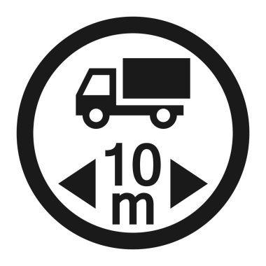 En fazla araç uzunluğu işareti simgesi satır