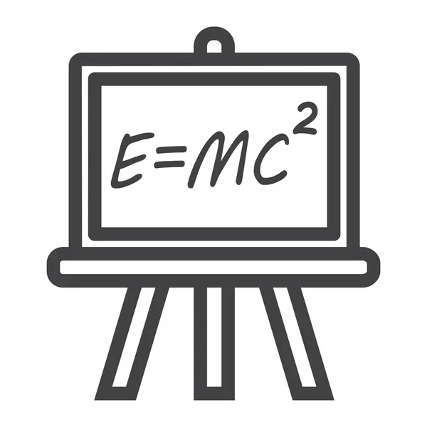 Tafel-Liniensymbol, Tafel und Schule — Stockvektor