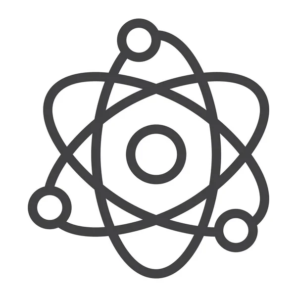 Ikona čáry Atom, vzdělání a fyzika — Stockový vektor
