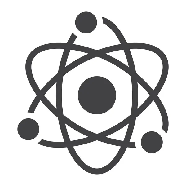 Atom pevné ikony, vzdělání a fyzika — Stockový vektor