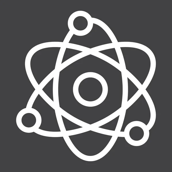Ikona čáry Atom, vzdělání a fyzika — Stockový vektor