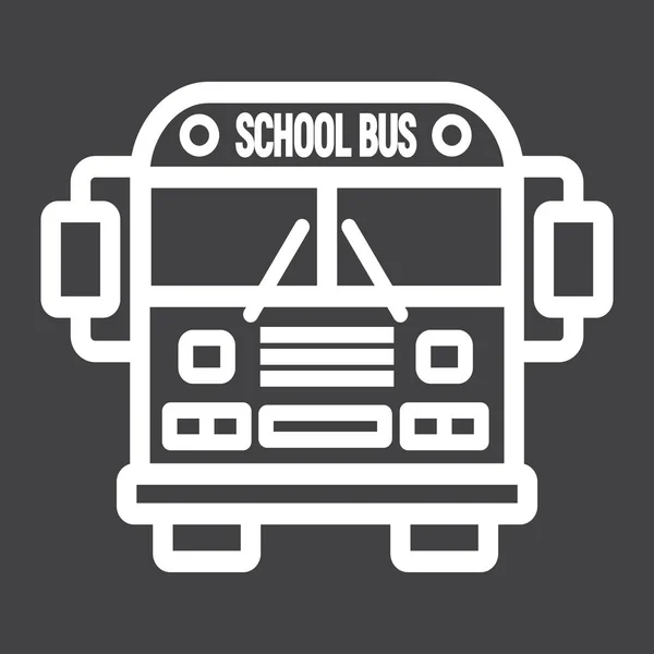 Icona linea scuolabus, trasporto e veicolo — Vettoriale Stock
