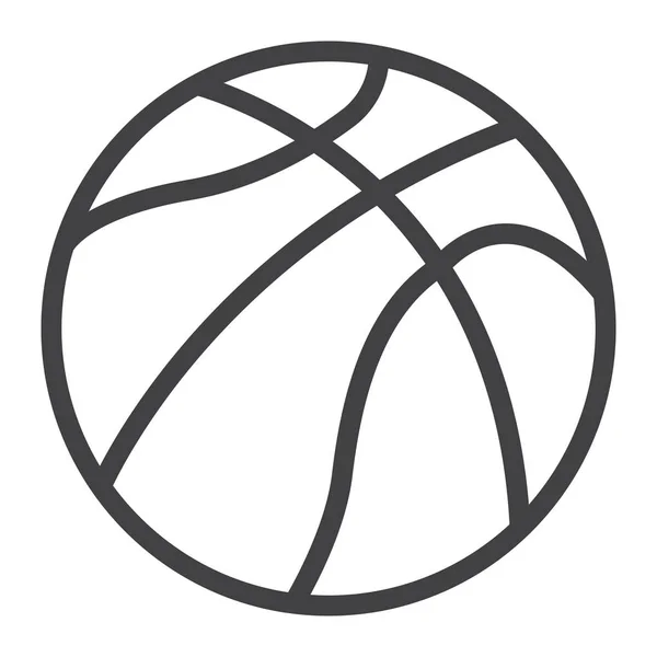 Иконка баскетбольной линии, спорт и игра — стоковый вектор