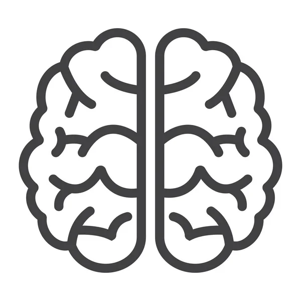 Ikona čáry mozku, brainstorming a nápad, lékařské — Stockový vektor