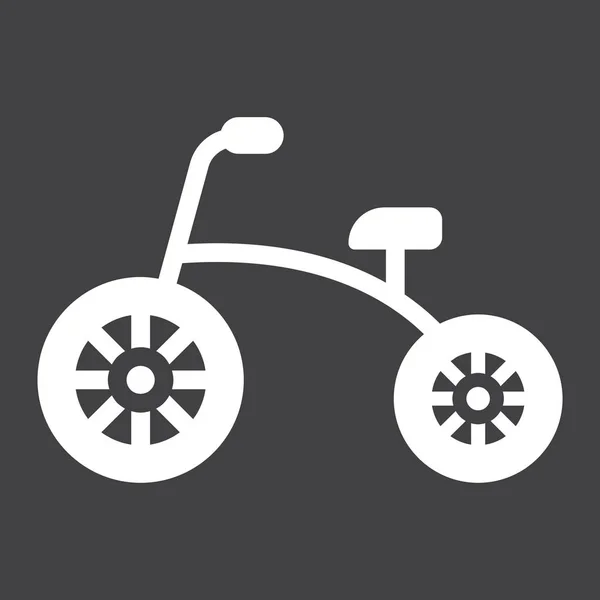 Icône solide tricycle, vélo et jouet — Image vectorielle