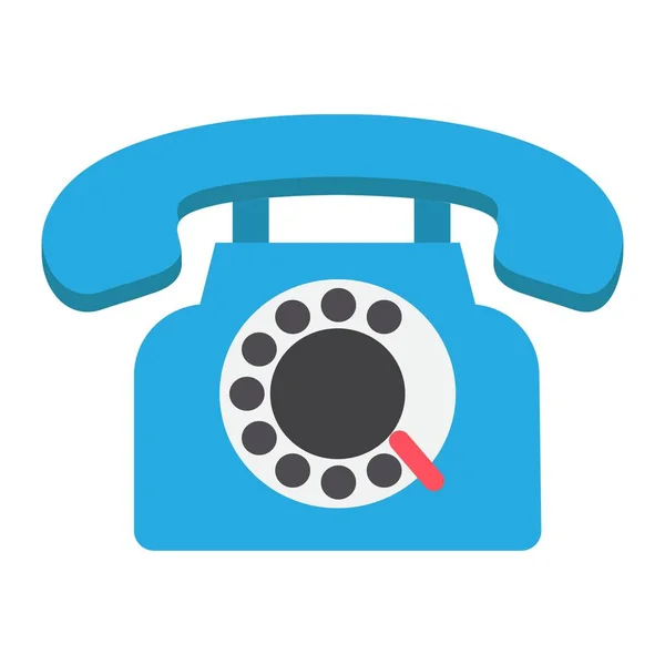 Vintage phone flat icon, kontaktieren Sie uns und Website — Stockvektor