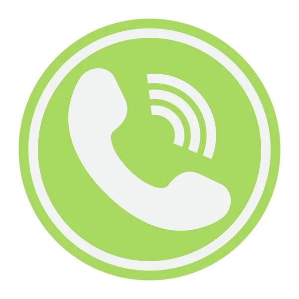 Τηλέφωνο επίπεδη εικονίδιο κλήση, επικοινωνήστε μαζί μας και την ιστοσελίδα — Διανυσματικό Αρχείο