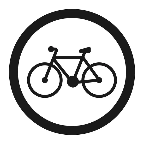 Ingen cykel, cykel förbjudet skylt linje ikonen — Stock vektor