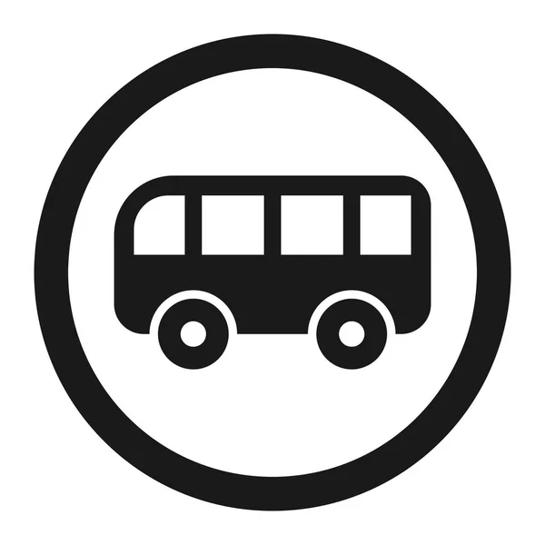 No hay prohibición de autobús signo icono de línea — Vector de stock