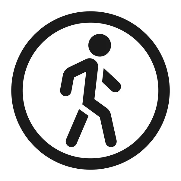 Geen voetgangers teken lijn pictogram — Stockvector