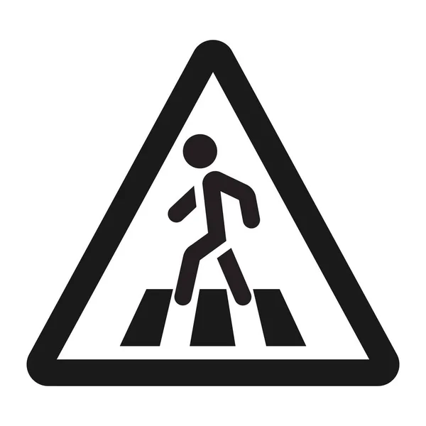 Przejście dla pieszych i przejście dla pieszych znak linii ikona — Wektor stockowy