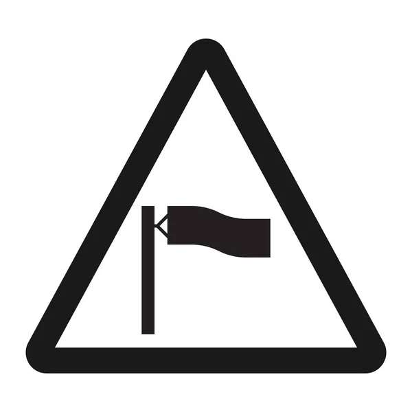 警告风标志线图标 — 图库矢量图片