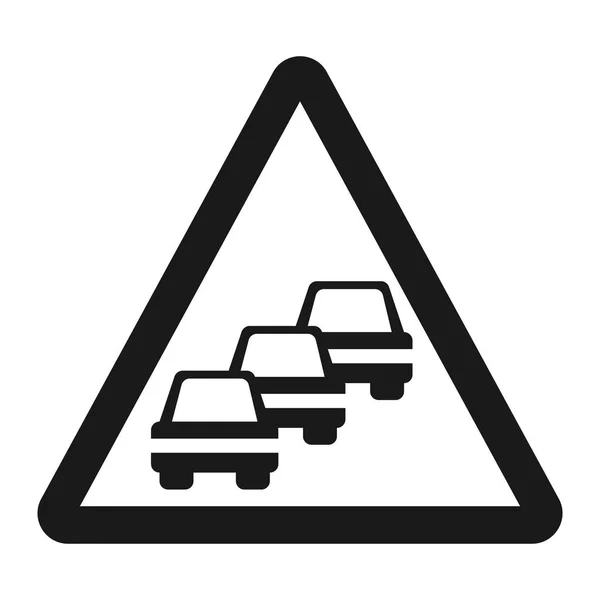 Reffic Congestion sign line icon — стоковый вектор