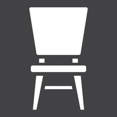 Sandalye sağlam simgesi, mobilya ve enteriyör