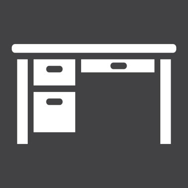 Resepsiyon katı simgesi, mobilya ve enteriyör