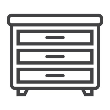 Çekmece ünitesi satırı simgesi, mobilya ve enteriyör