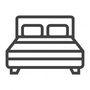 Çift Kişilik Yatak satırı simgesi, mobilya ve enteriyör