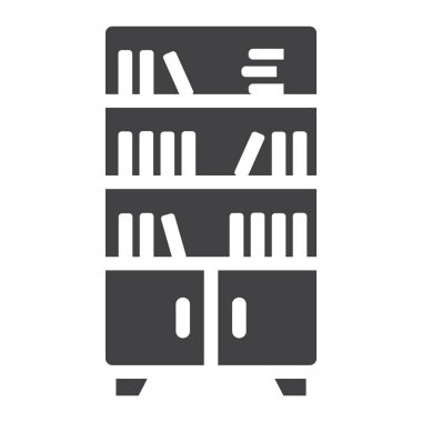 Kitaplık katı simgesi, mobilya ve enteriyör