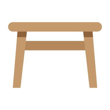 Tablo düz simgesi, mobilya ve enteriyör