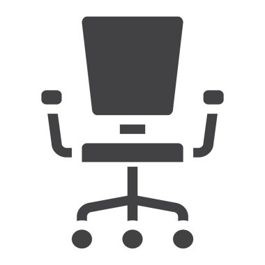 Ofis sandalye sağlam simgesi, mobilya ve enteriyör