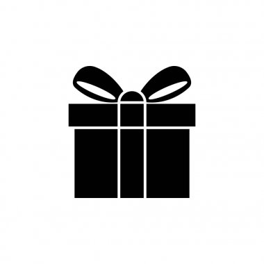 Hediye Simgesi Beyaz Arkaplanda İzole Edildi