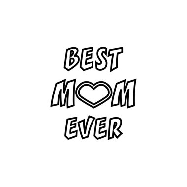 Anne en iyi. Tebrik kartı anneler günü simgesi