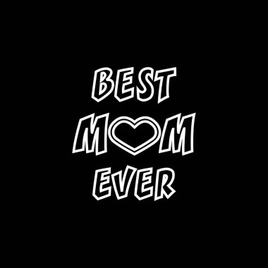 Anne en iyi. Tebrik kartı anneler günü simgesi