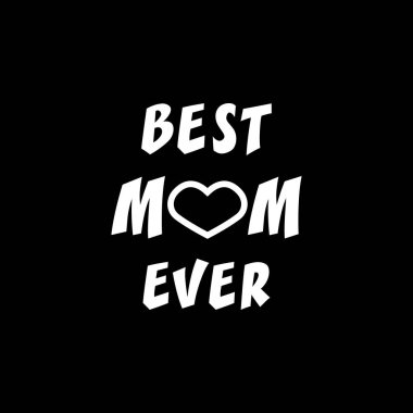 Anne en iyi. Tebrik kartı anneler günü simgesi