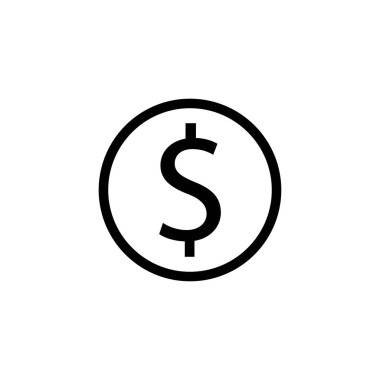 Doları para katı simgesi, finans ve iş