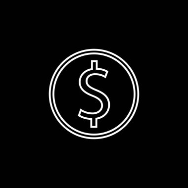 Doları para satırı simgesi, finans ve iş