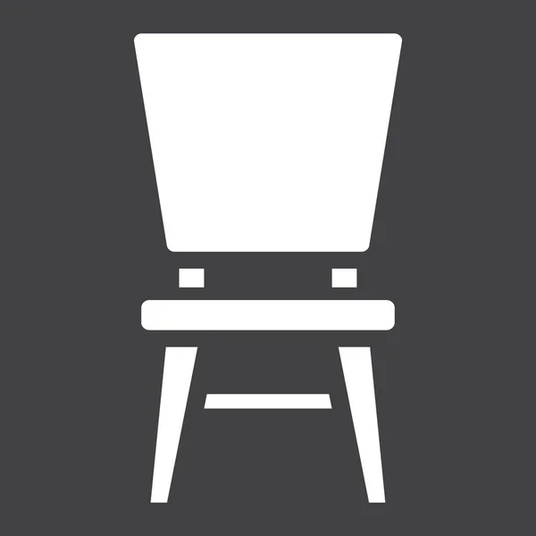 Leerstoel solid pictogram, meubelen en interieur — Stockvector