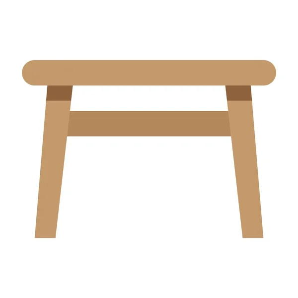 Tisch flache Ikone, Möbel und Interieur — Stockvektor