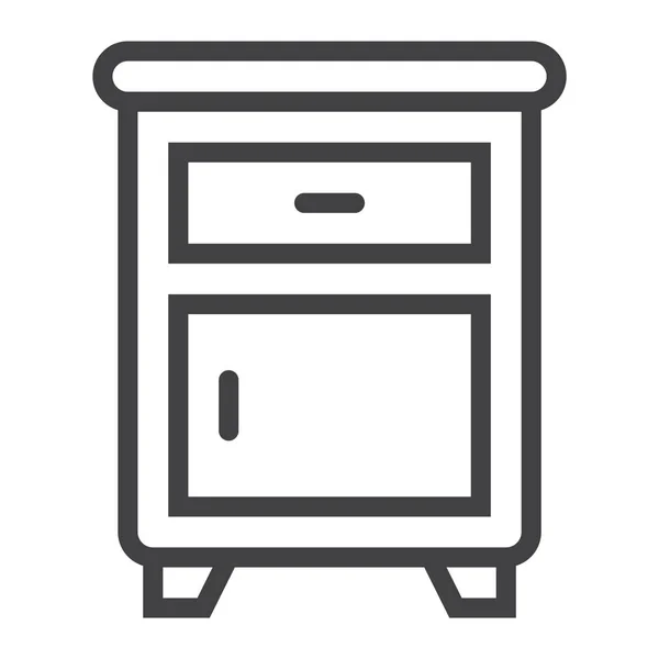 Nattduksbord ikon, möbler och inredning — Stock vektor