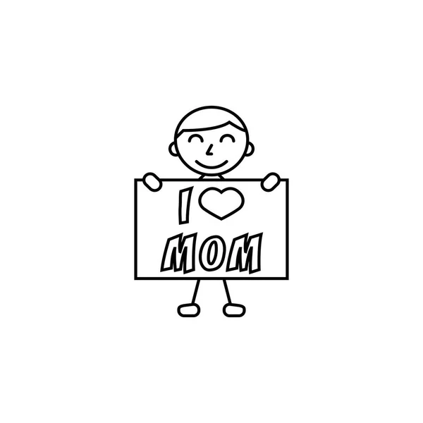 Enfant, j'aime maman — Image vectorielle