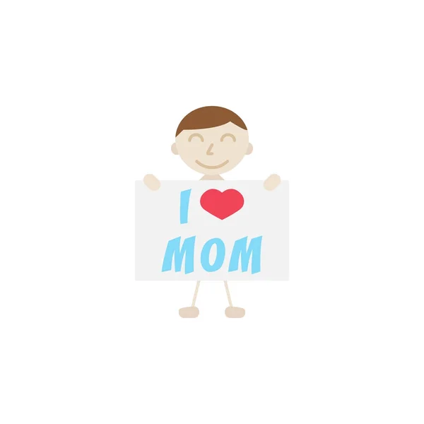 Enfant, j'aime maman — Image vectorielle