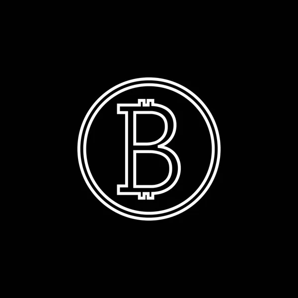 Bitcoin-Symbol, Finanzen und Wirtschaft — Stockvektor