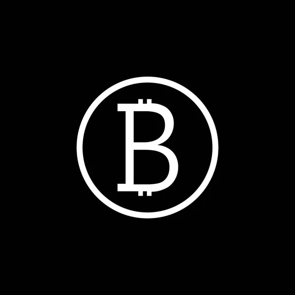 Icono sólido de Bitcoin, finanzas y negocios — Vector de stock