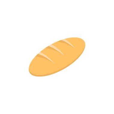 Ekmek düz simgesi, yiyecek içecek öğeleri