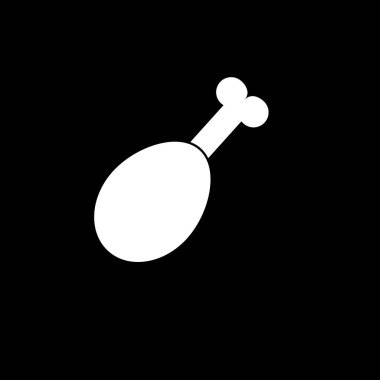 tavuk uyluk katı simgesi, yiyecek içecek öğeleri