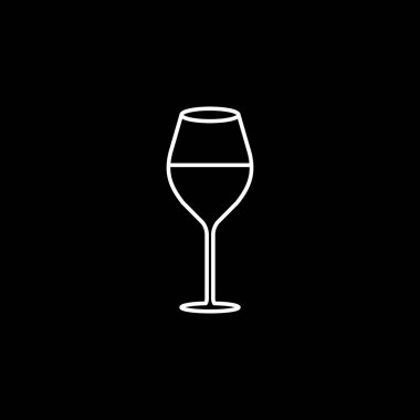 Şarap kadehi satırı simgesi, yiyecek içecek öğeleri