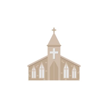 Kilise düz simgesi, din öğeleri oluşturma