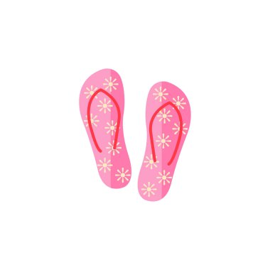 Flip flop düz simgesi, turizm seyahat